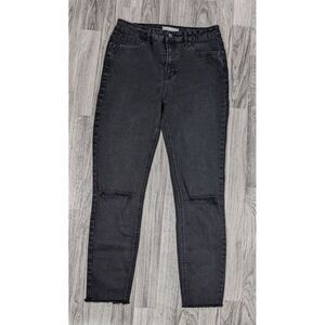(3/$35) Harper Heritage Size 29 High Rise Skinny Distressed Black Denim Jeans